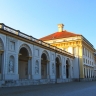 Фрагменты фасада Нового дворца  Шлайсхайм в Мюнхене