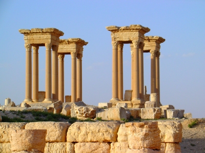 Тетрапилон конца 3-го века в древней Пальмире