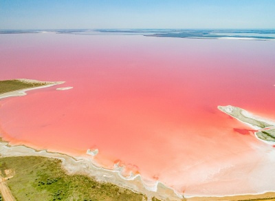 Лемурийское розовое озеро (Украина)