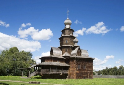 Деревянная Преображенская церковь в Суздале
