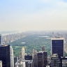 Вид на Центральный парк в Нью-Йорке со смотровой площадки Рокфеллер-центра.