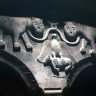 Монастырь  Гегард, барельеф со львами в часовне-усыпальнице Прошьянов.Барельеф - герб Прошьянов