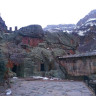 Пещерный монастырь  Гегард. Кельи, вырубленные в скалах, хачкары.