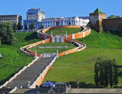 Чкаловская лестница в Нижнем Новгороде (560 ступеней)