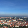 Город Прага, вид на Градчаны с Петршинской башни 