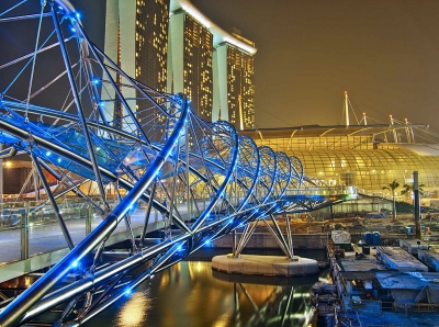 Спиральный мост в Сингапуре