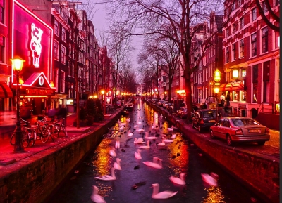 Район Красных фонарей в Амстердаме