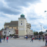 Фрагмент Замковой площади в центре Варшавы 