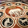 Мозаичный пол собора. Эмблема Сиены - волчица, 1373 г.