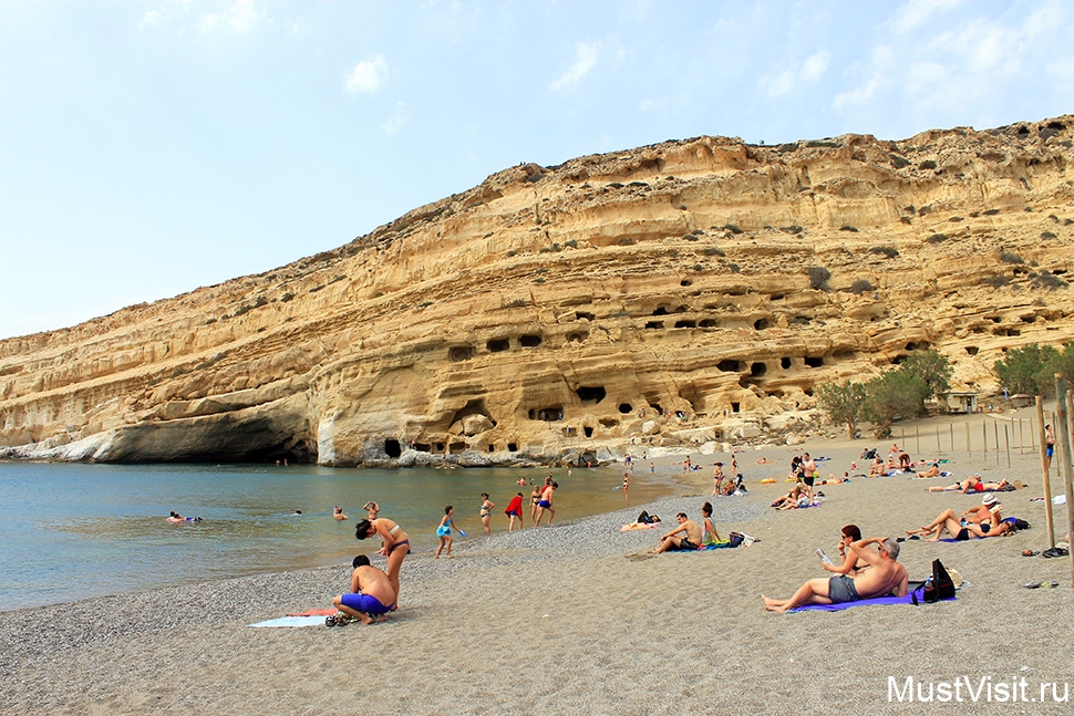 Пляж Матала на о.Крит