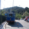 Исторический Голубой трамвай до фуникулера на гору Тибидабо.