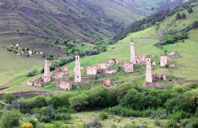 Башни селения Таргим в Ингушетии