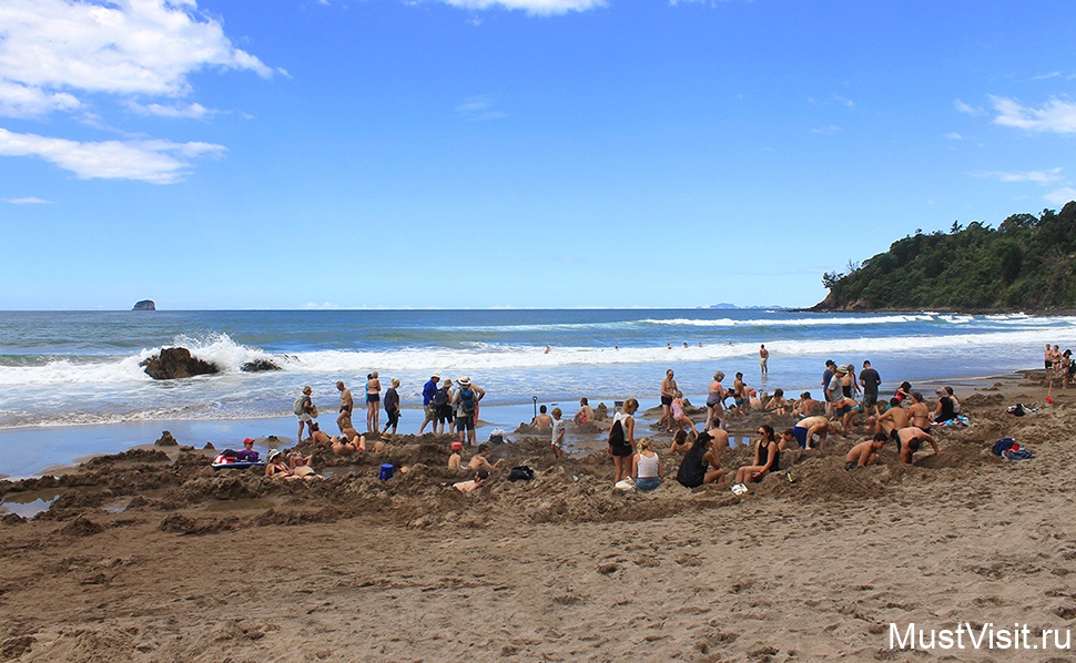Пляж Хот Вотер Новая Зеландия