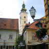 Город Загреб, колокольня церкви Святой Марии. Старый город.