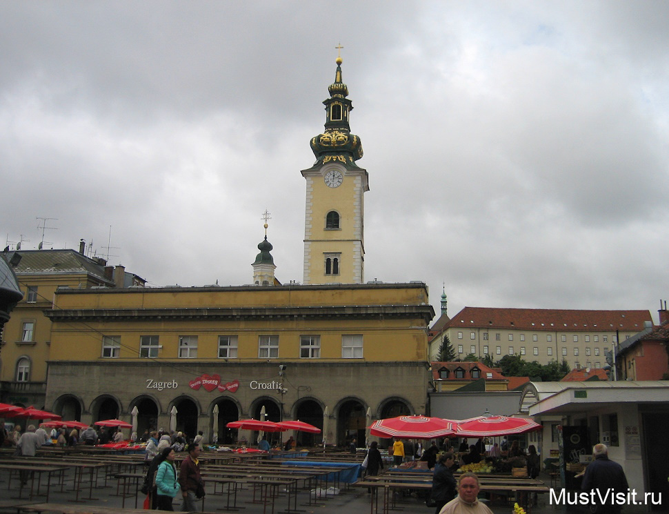 Городской рынок Долац в Загребе