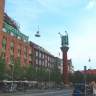 Город Копенгаген, Ратушная площадь, памятник викингам-музыкантам