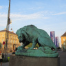 Скульптура одного из двух львов у Новой глиптотеки Карлсберга
