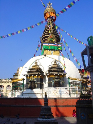 The Buddist temple Kaathe Swyambhu Shee в Катманду