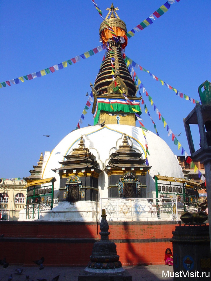 The Buddist temple Kaathe Swyambhu Shee в Катманду