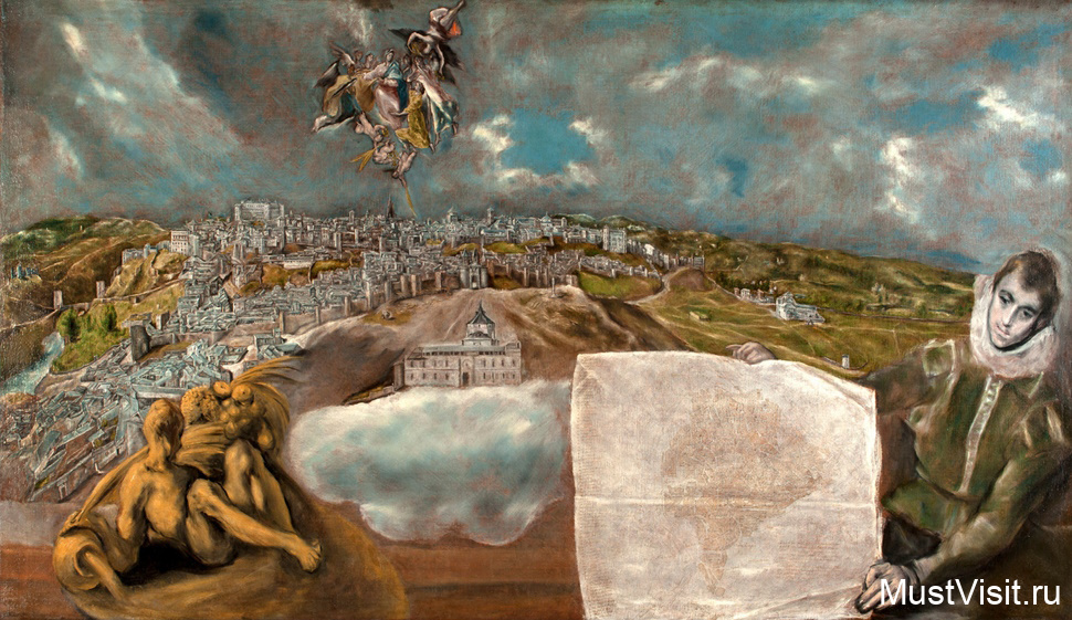 Эль Греко "Вид и план Толедо", 1610-1614.