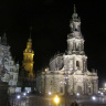 Вечер в Дрездене. Вид на Хофкирхе с террасы Брюля
