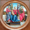 Перуджино, Мадонна с Младенцем в окружении ангелов, св. Розы и св. Екатерины. Лувр в Париже
